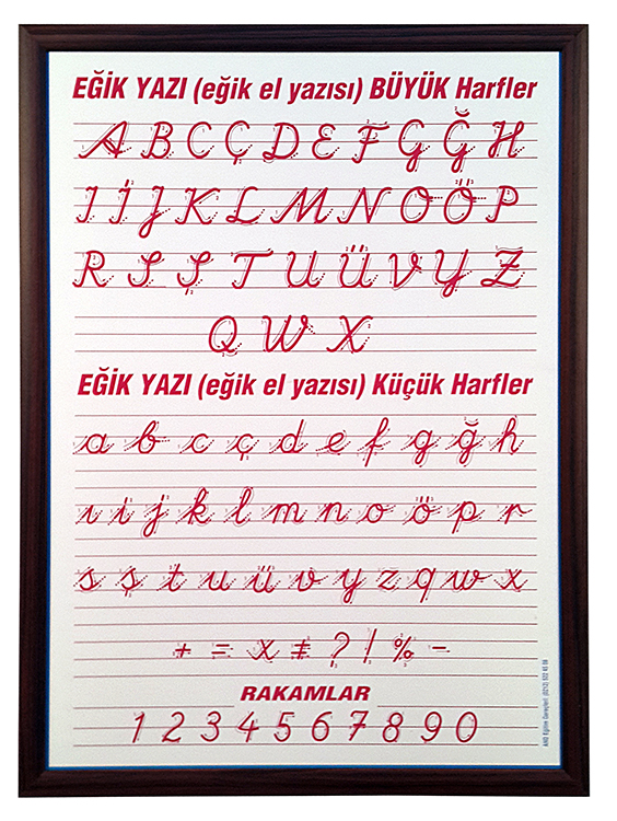 Eğik El Yazısı 50x70 (Ahşap Çerçeve)