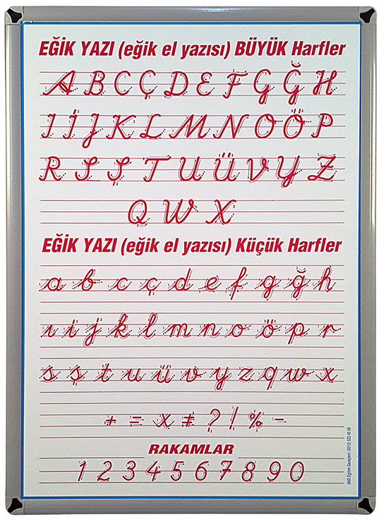 Eğik El Yazısı 50x70 (Metal Çerçeve)