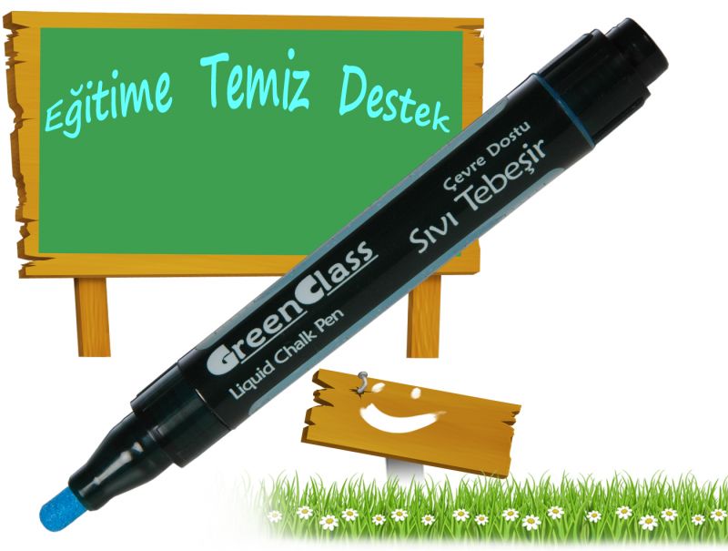 Mavi Sıvı Tebeşir Yazı Tahtası Kalemi