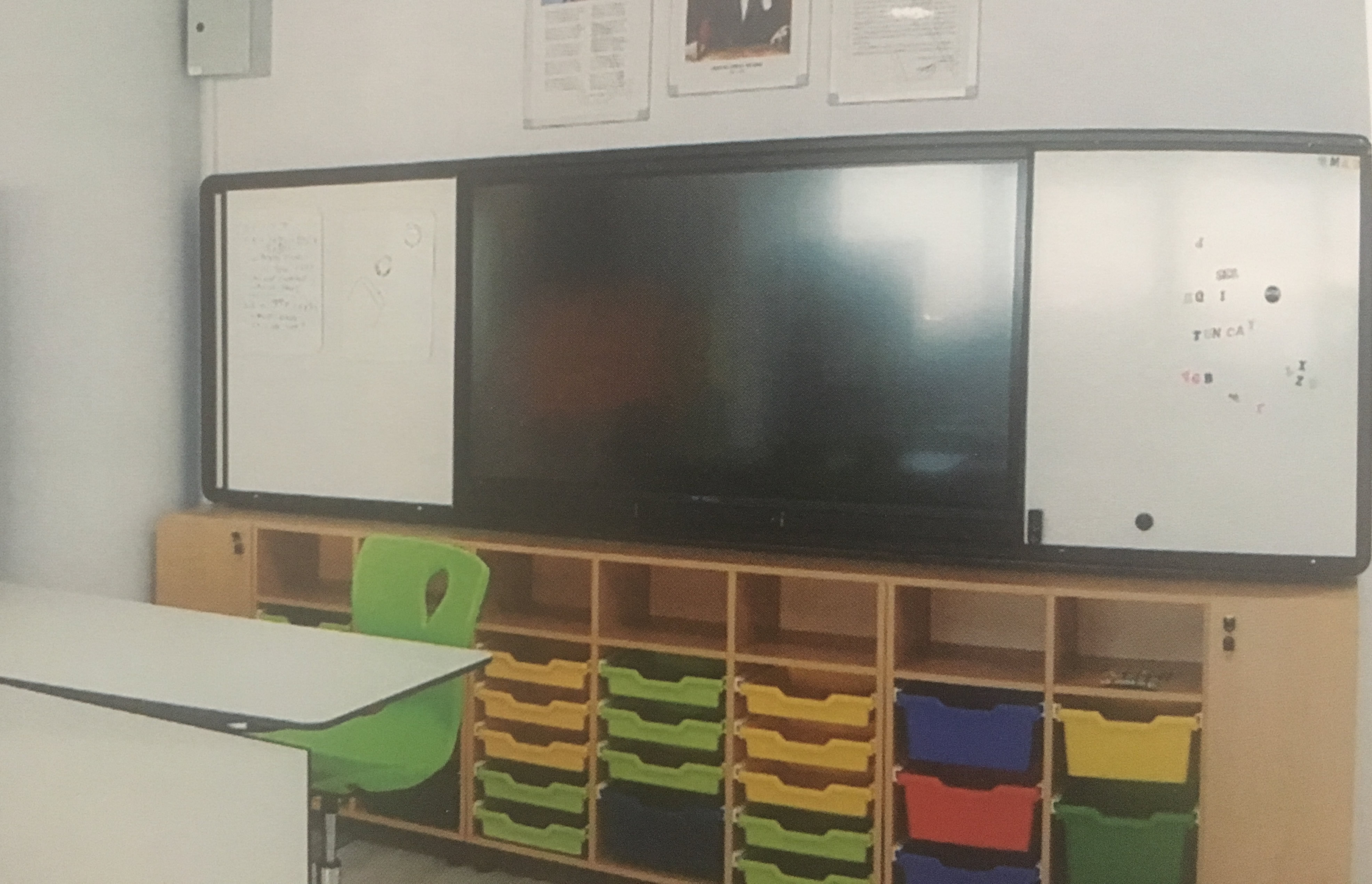 Sürgülü Sistem LED Akıllı Tahta 65'' - Çift Kapak Hareketli