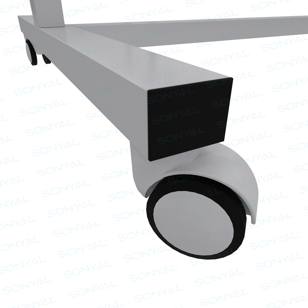 Sonyal <b>100x65 </b> Tekerlek Ayaklı Beyaz Yazı Tahtası- <b> Tek Taraflı Flipchart </b> Laminat