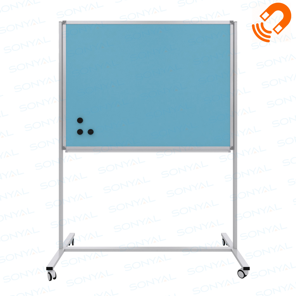 Sonyal <b>90*120 </b>  Mobil Mavi Yazı Tahtası- <b> Tek Taraflı </b> Mıknatıslı