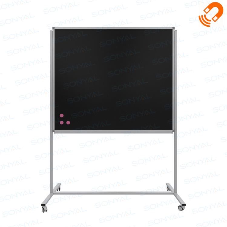 Sonyal <b>120*140 </b>Mobil Siyah Yazı Tahtası- <b> Tek Taraflı </b> Mıknatıslı