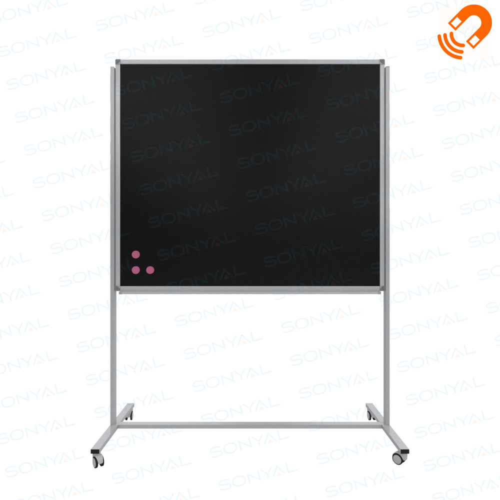 Sonyal <b>120*140 </b>Mobil Siyah Yazı Tahtası- <b> Tek Taraflı </b> Mıknatıslı
