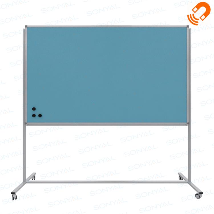Sonyal <b>120*200 </b>  Mobil Mavi Yazı Tahtası- <b> Tek Taraflı </b> Mıknatıslı
