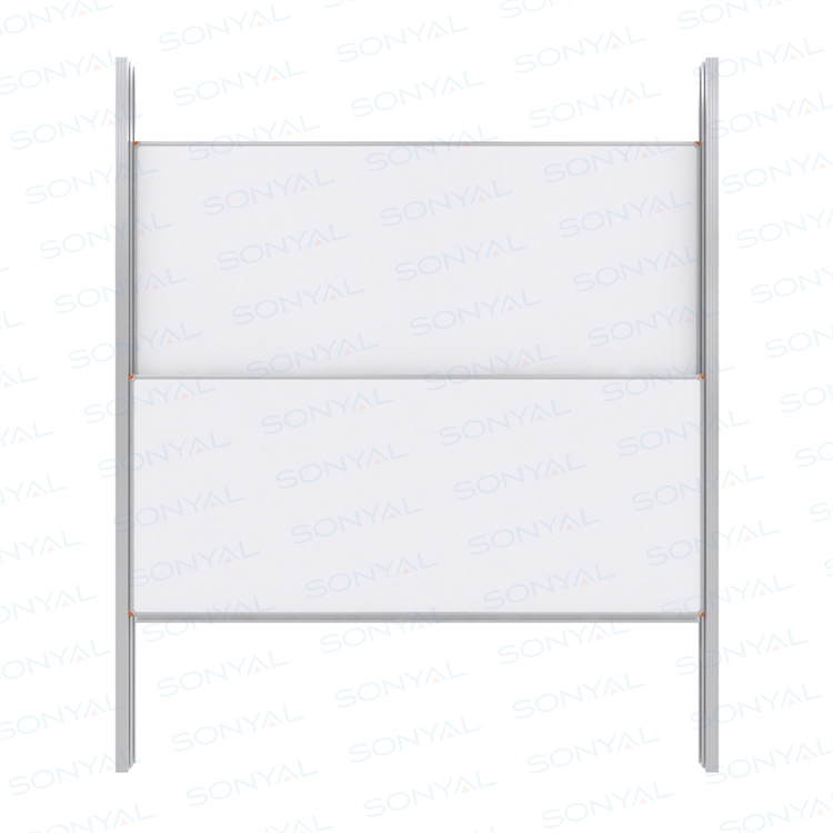 Sonyal <b>100x200</b> Çiftli Giyotin Emaye Beyaz Duvara Monte Yazı Tahtası