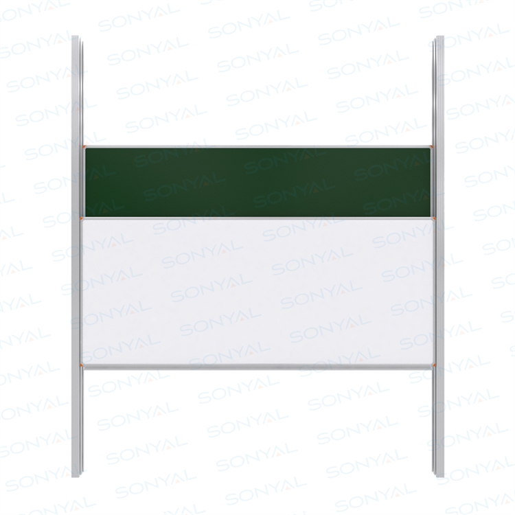 Sonyal <b>100x240</b> Çiftli Giyotin Emaye Beyaz Duvara Monte Yazı Tahtası