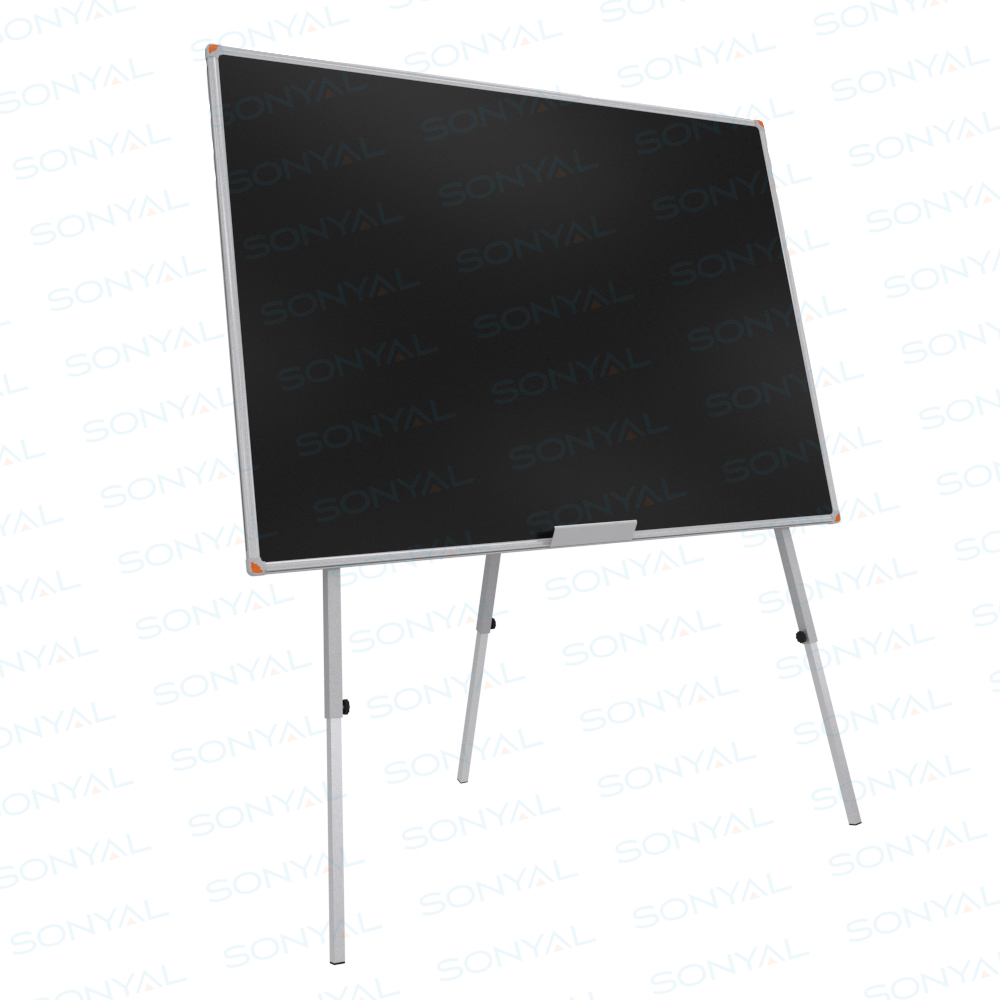 Sonyal <b>140x100</b> Teleskopik Ayaklı Laminat Siyah Yazı Tahtası