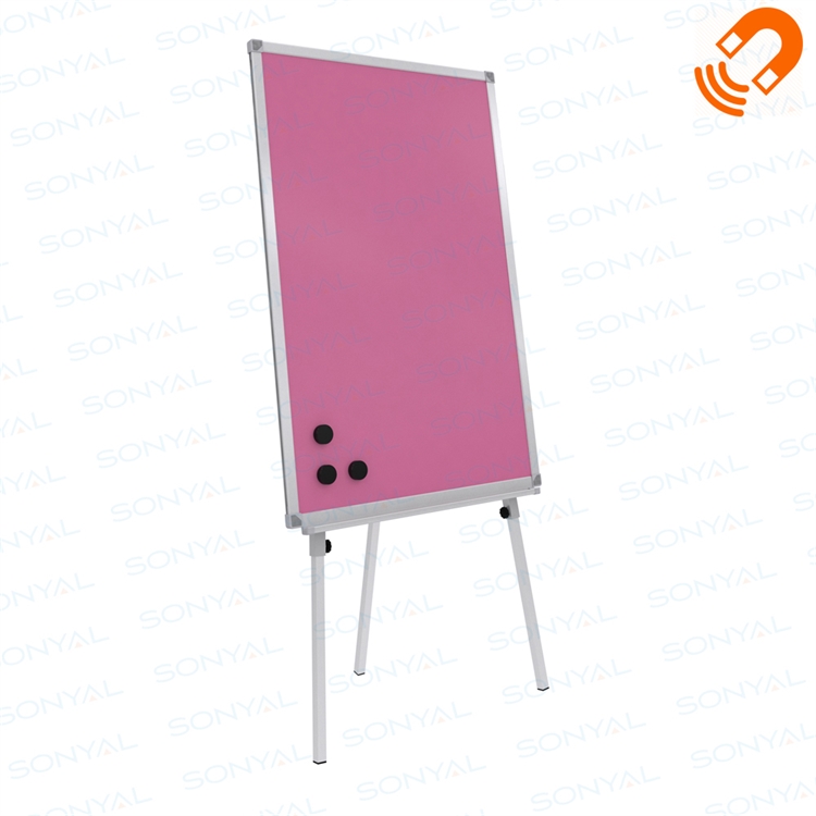 Sonyal <b>60x90 </b> Teleskopik Ayaklı Pembe Mıknatıslı Yazı Tahtası