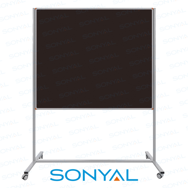 Sonyal 120x180 Tekerlekli Çuhalı Koyu Kahve Kumaşlı Pano 