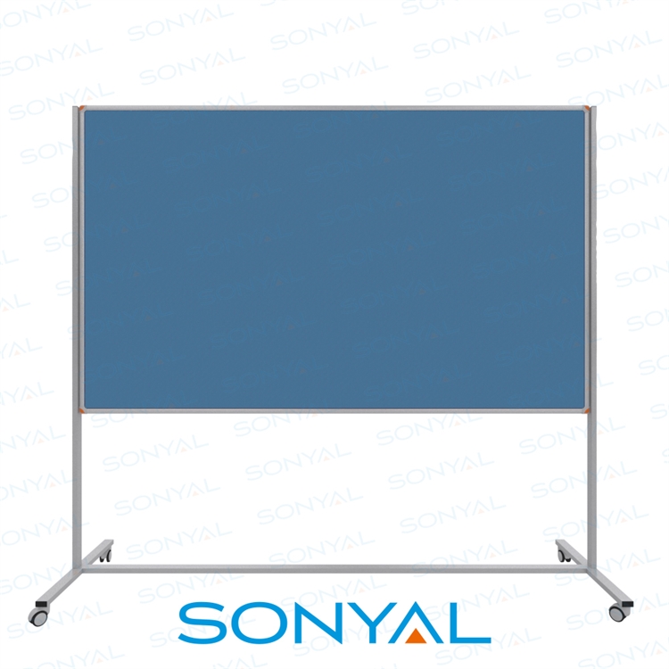 Sonyal 120x200 Tekerlekli Çuhalı Gök Mavisi Kumaşlı Pano 