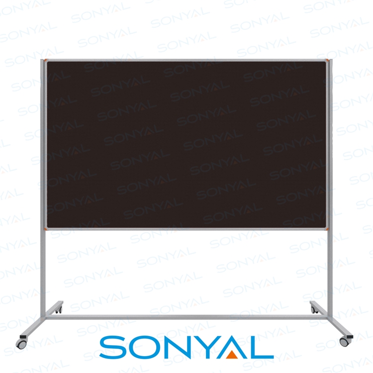 Sonyal 120x200 Tekerlekli Çuhalı Koyu Kahve Kumaşlı Pano 