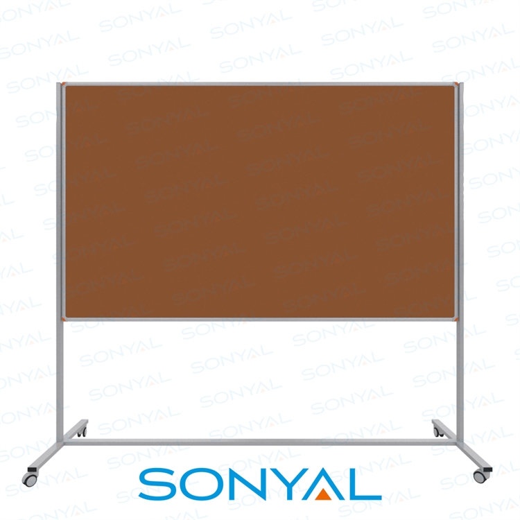 Sonyal 120x200 Tekerlekli Çuhalı Tarçın Kumaşlı Pano 