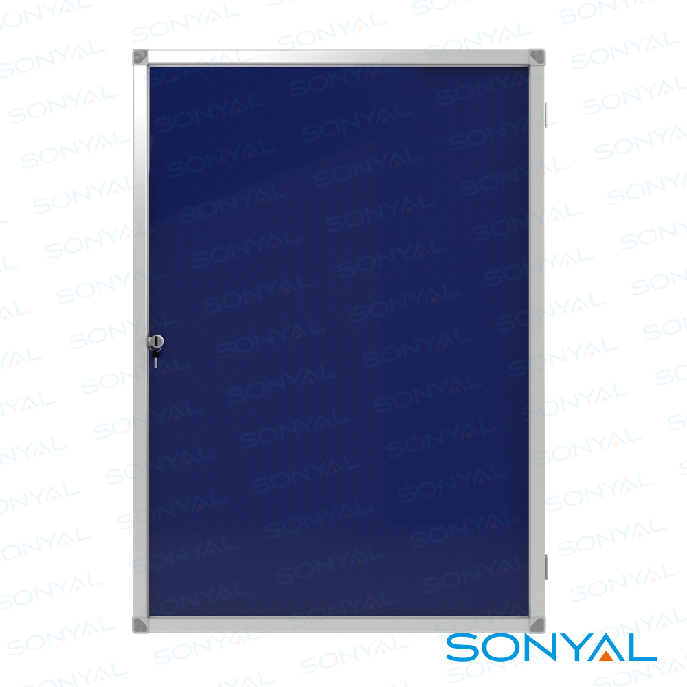 Sonyal 50X70 Kilitli Camlı Kumaş İlan Çuhalı Panosu