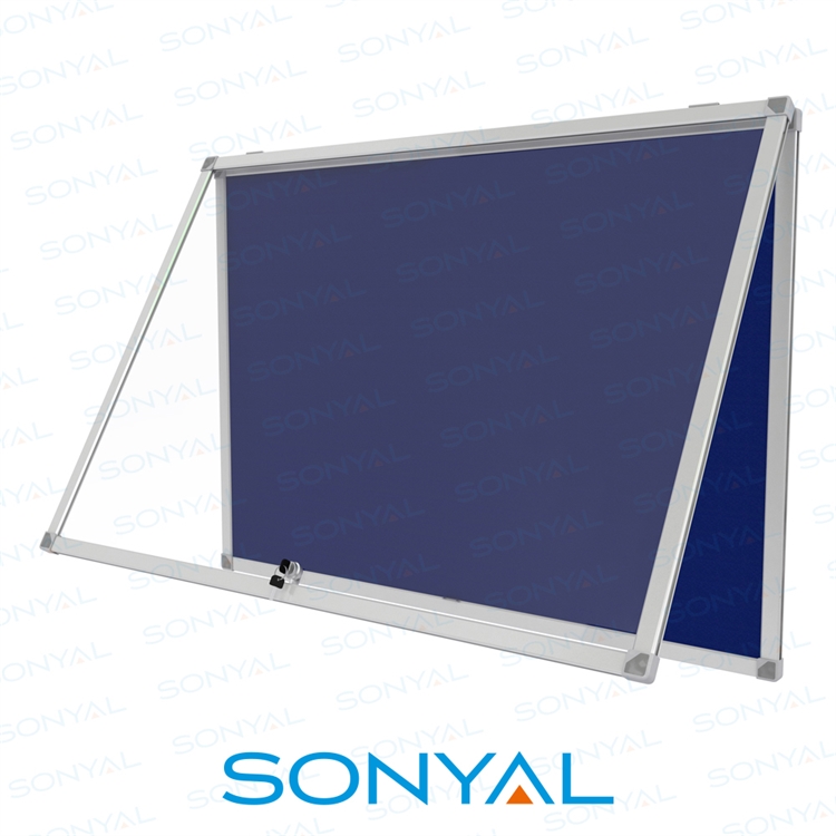 Sonyal 60X85 Kilitli İnce Metal Çerçeve Kumaş Çuhalı Pano