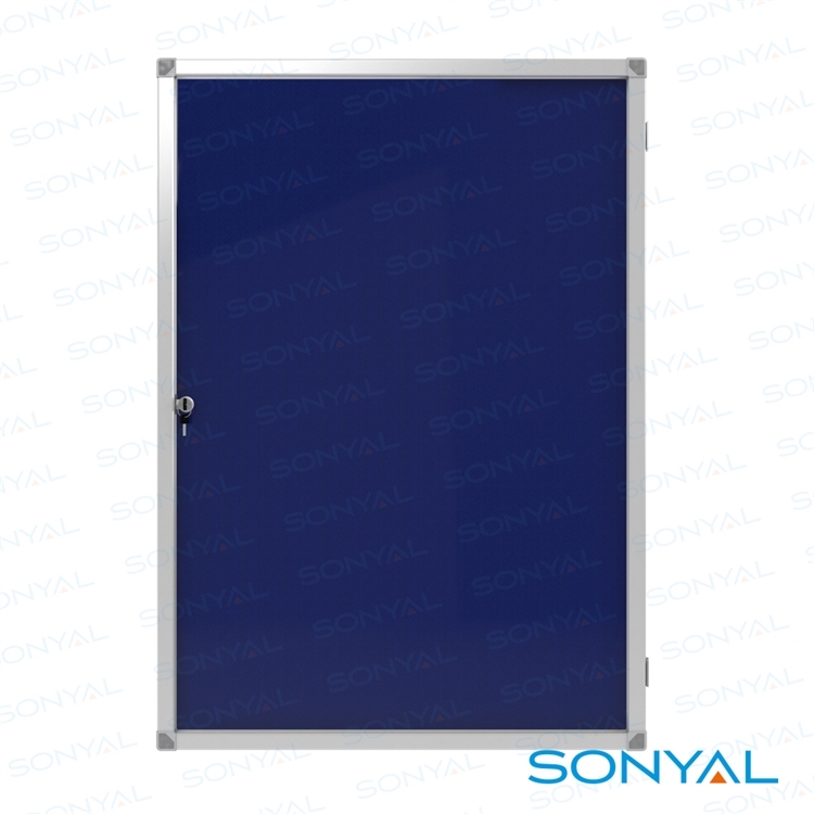 Sonyal 90X120 Kilitli Camlı Kumaş Çuhalı İlan Panosu