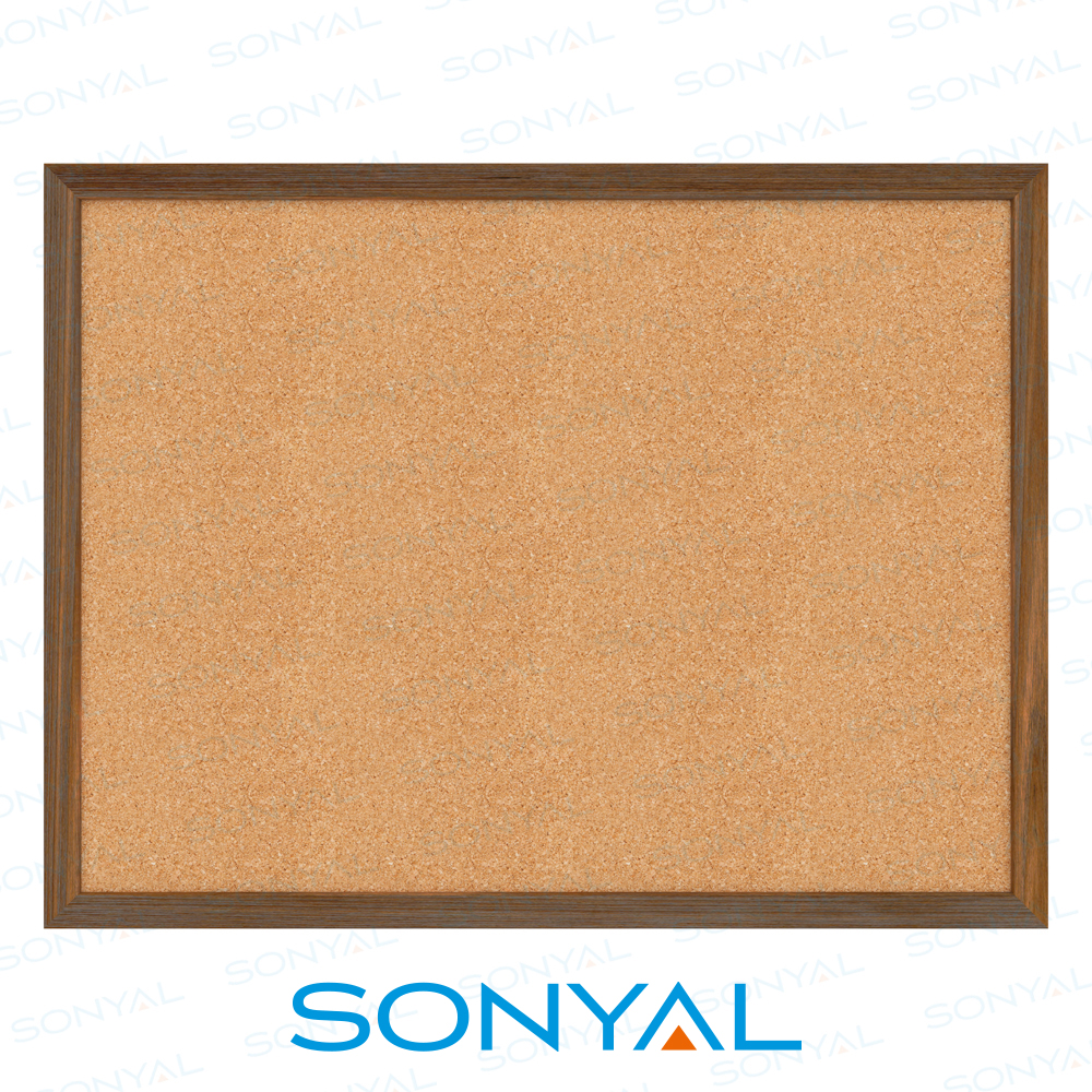 Nostaljik Lüks Kalın Ahşap 90x180 Mantar Pano