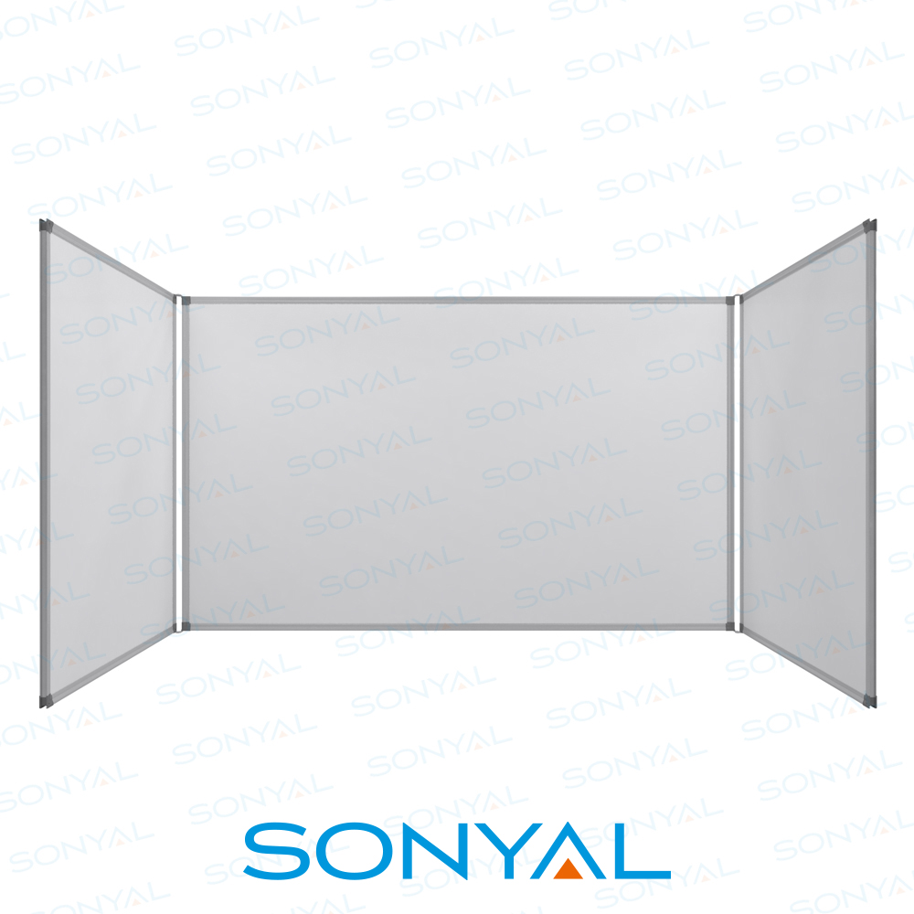 Kapaklı Duvara Monte Laminat Çift Kanatlı Beyaz Okul Yazı Tahtası 120x200