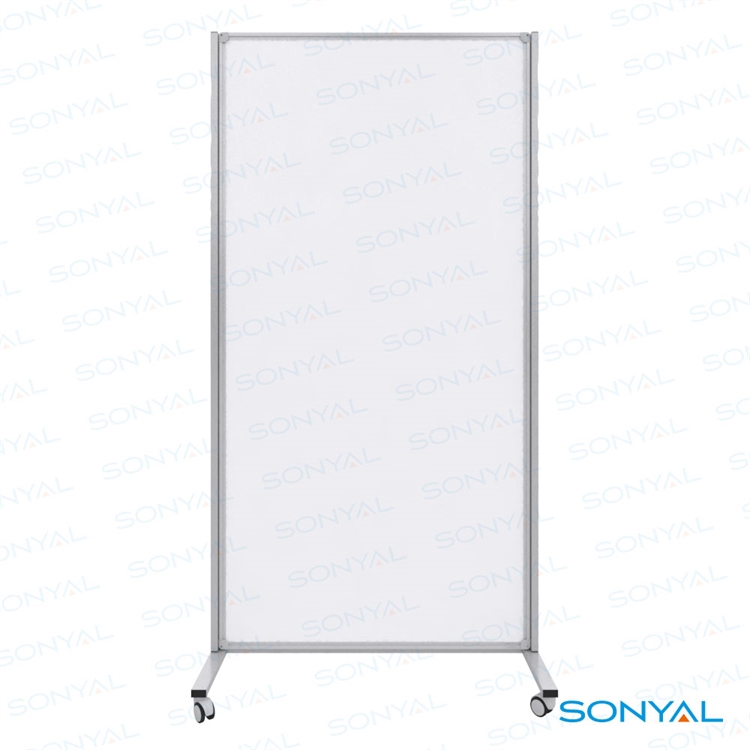 Sonyal <b>90*180</b> Çift Taraflı Laminat Beyaz Mobil Paravan Yazı Tahtası