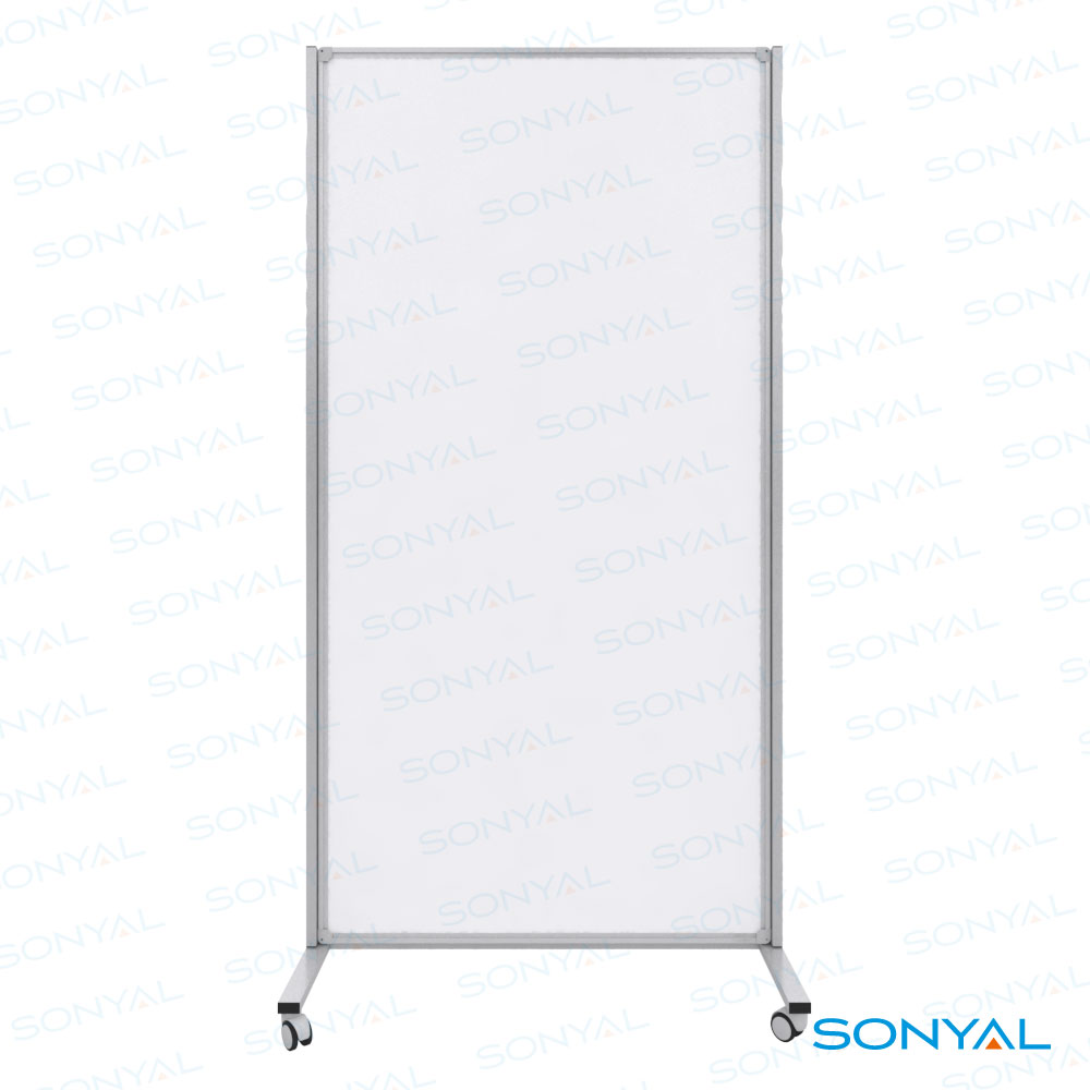 Sonyal <b>180x90</b> Çift Taraflı Laminat Beyaz Mobil Paravan Yazı Tahtası