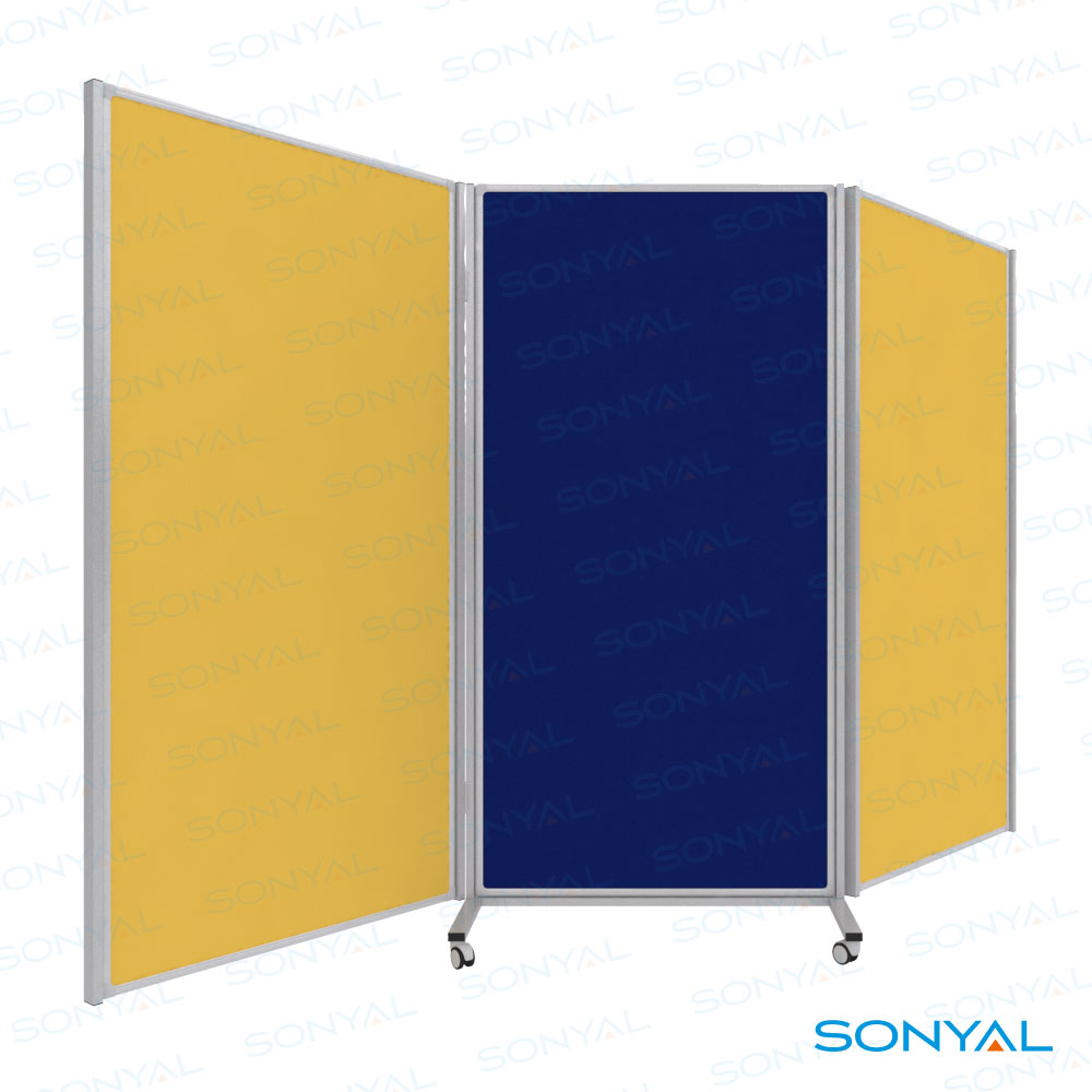 Sonyal 3 Kanatlı 270x180 6 Yüzlü Paravan Kumaşlı Pano