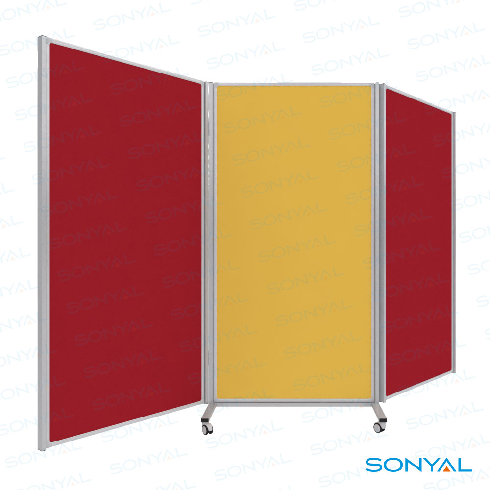Sonyal 3 Kanatlı 270x180 6 Yüzlü Paravan Kumaşlı Pano
