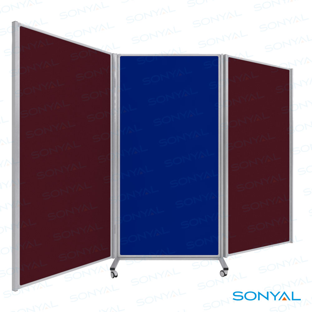 Sonyal 3 Kanatlı 270x180 6 Yüzlü Paravan Kumaşlı Pano