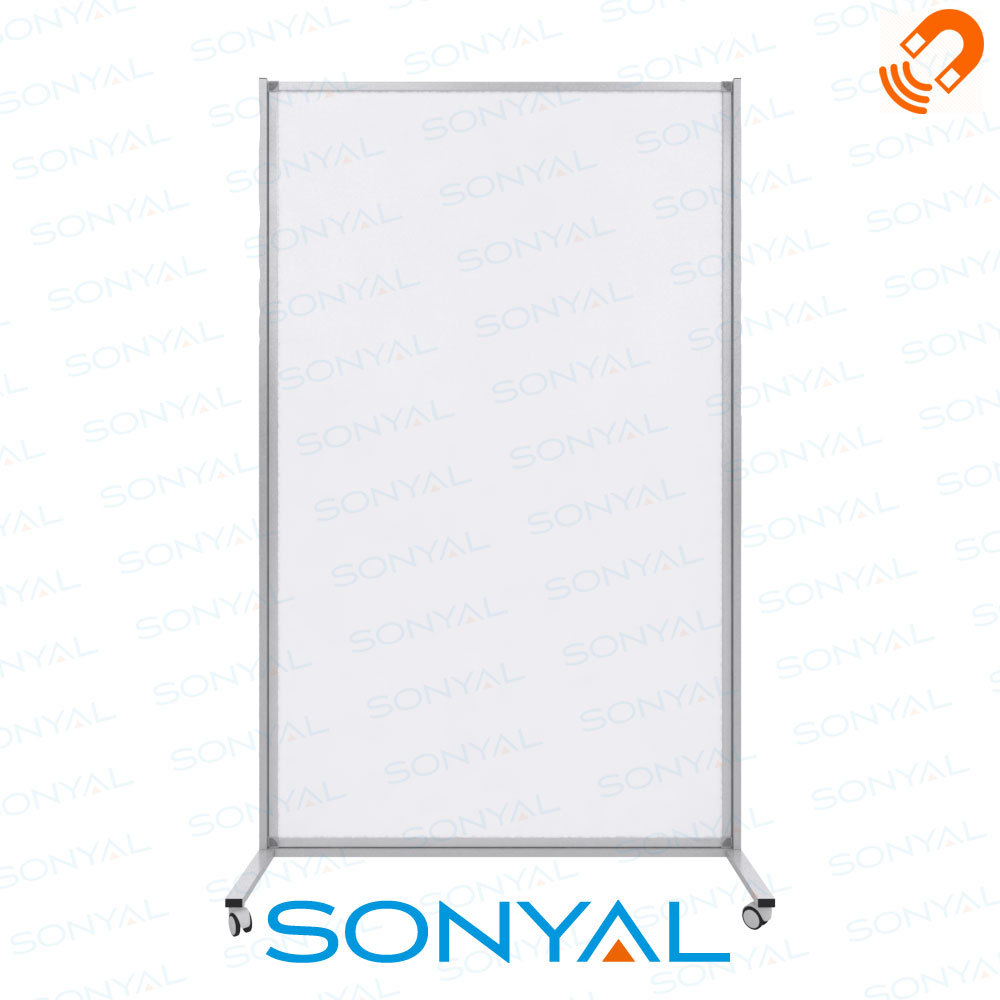 Sonyal <b>140x120</b> Tekerlekli Ayaklı Beyaz Yazı Tahtası Manyetik<b> Tek Taraflı </b>