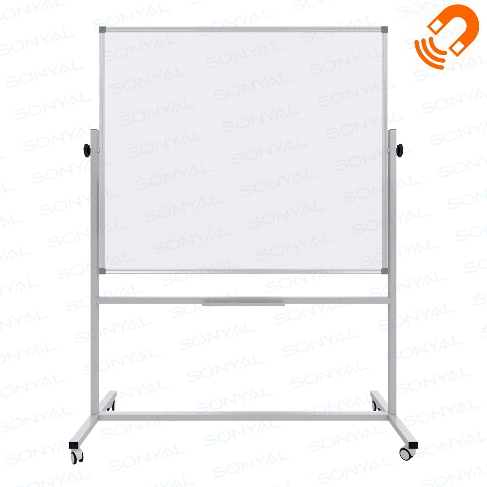 Sonyal <b>120x140 </b>  Mobil Beyaz Yazı Tahtası- <b> Çift Taraflı </b> Manyetik 