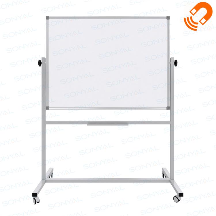 Sonyal <b>90x120 </b>  Mobil Beyaz Yazı Tahtası- <b> Çift Taraflı </b> Manyetik 