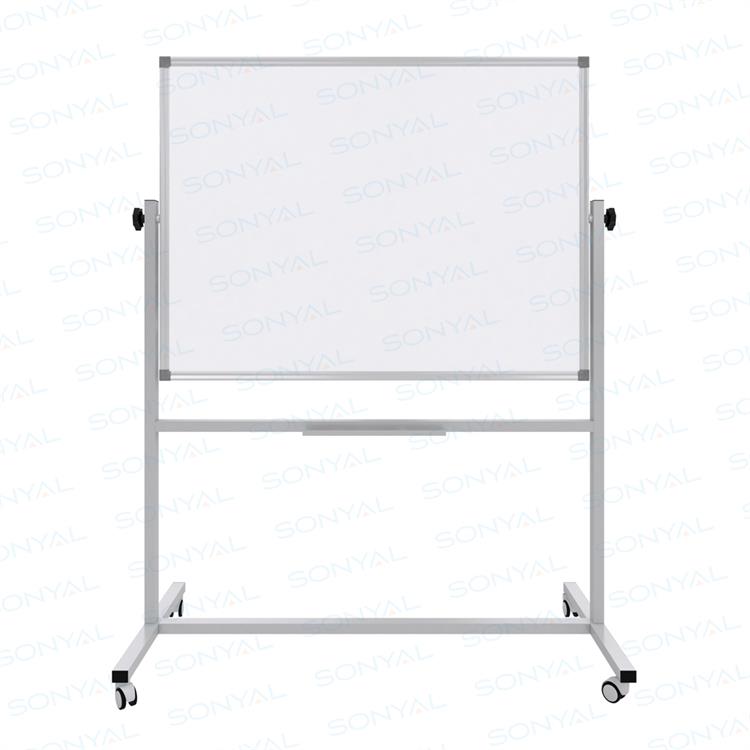 Sonyal <b>90x120 </b>  Mobil Beyaz Yazı Tahtası- <b> Çift Taraflı </b> Laminat 