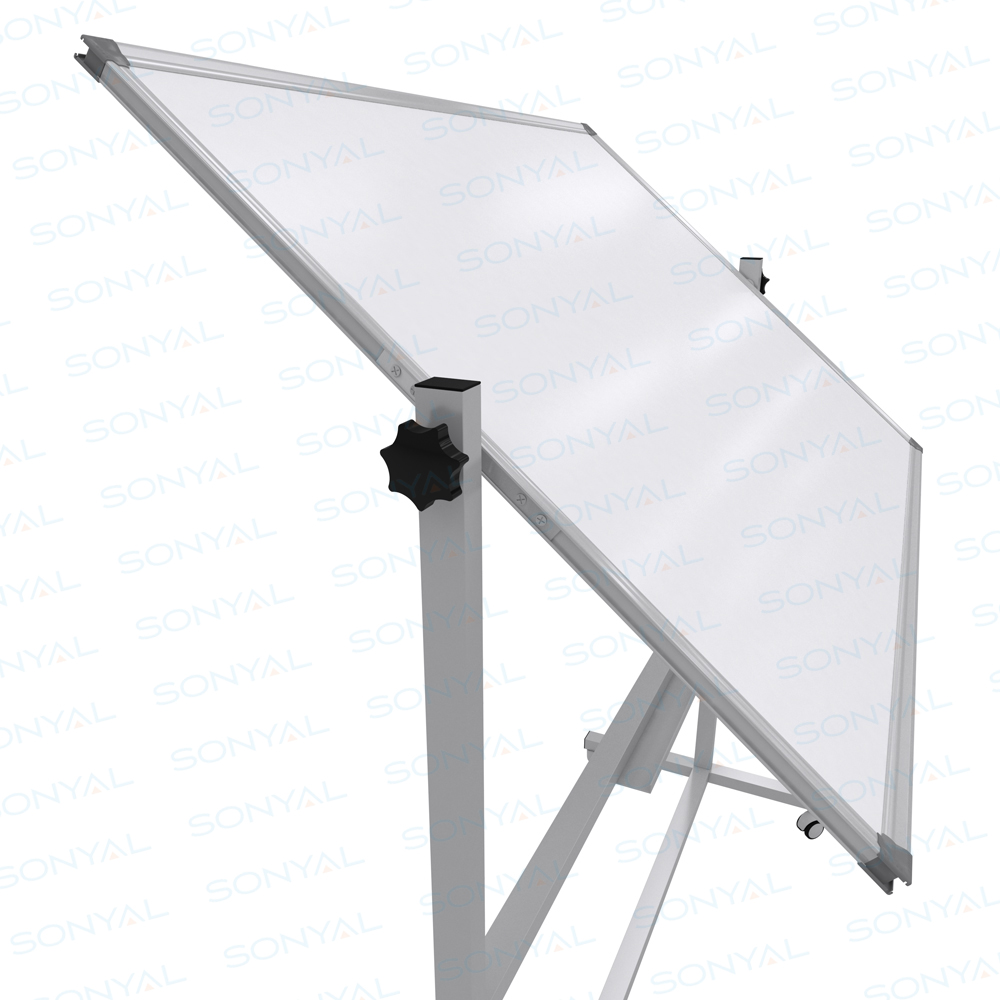 Sonyal <b>90x120 </b>  Mobil Beyaz Yazı Tahtası- <b> Çift Taraflı </b> Laminat 