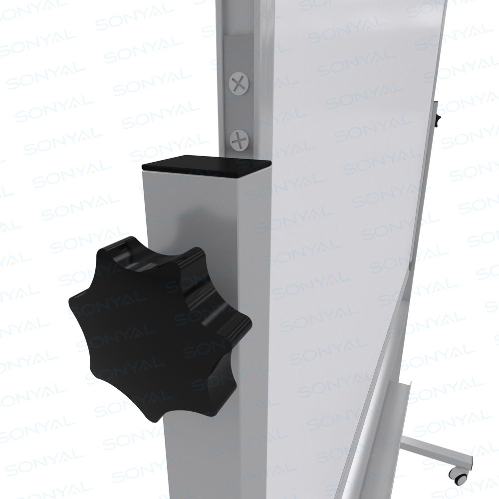 Sonyal <b>90x120 </b>  Mobil Beyaz Yazı Tahtası- <b> Çift Taraflı </b> Laminat 