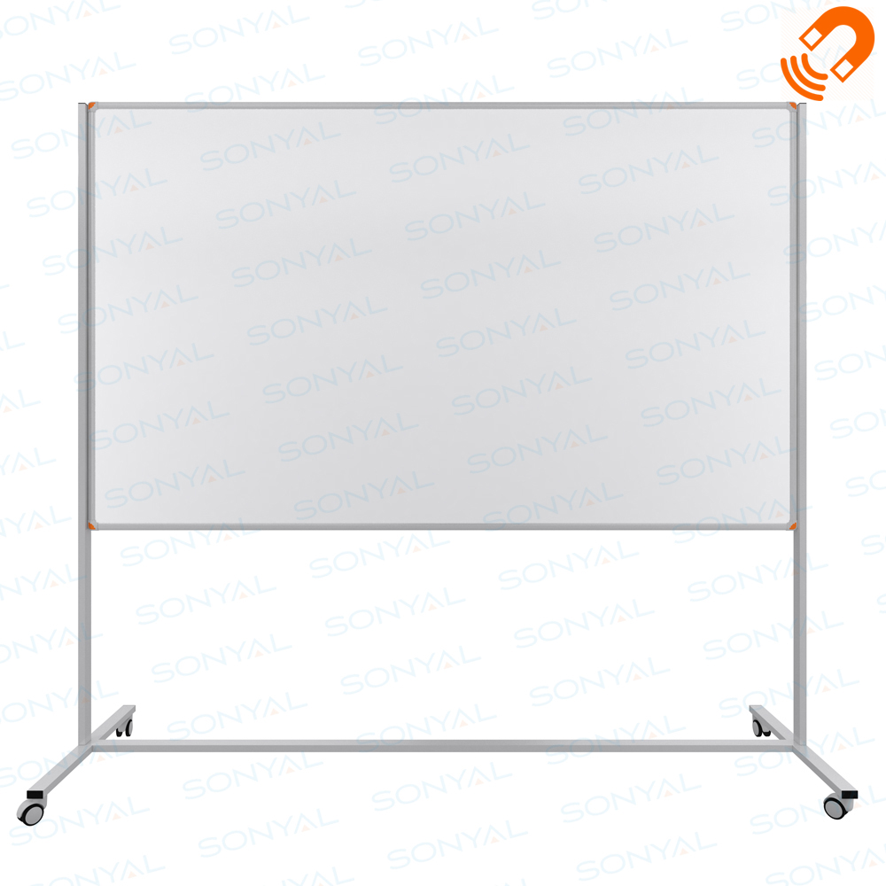 Sonyal <b>120x200 </b>  Mobil Beyaz Yazı Tahtası- <b> Tek Taraflı </b> Manyetik 