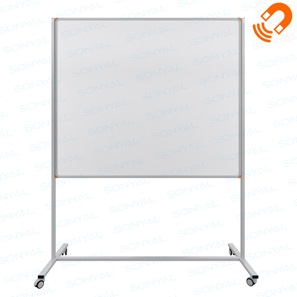 Sonyal <b>120x140 </b>  Mobil Beyaz Yazı Tahtası- <b> Tek Taraflı </b> Manyetik 