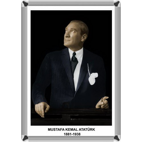 Metal Çerçeveli Atatürk - 35x50 cm