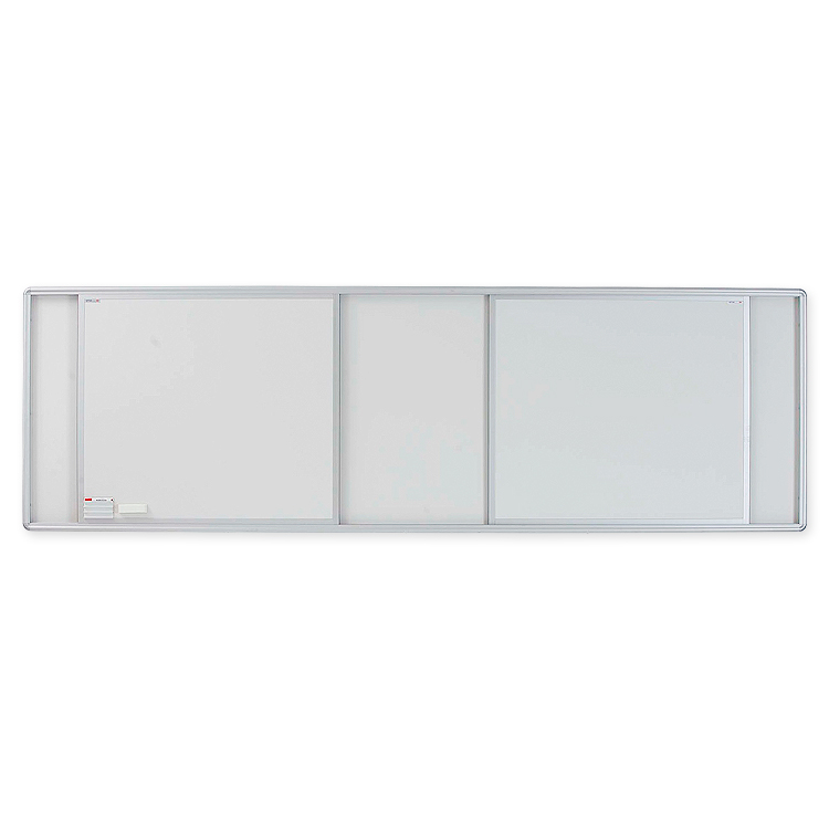 Sürgülü Raylı Beyaz Duvara Monte Emaye Yazı Tahtası 120x300