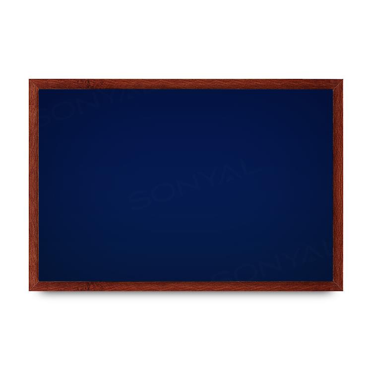 Sonyal 60x120 Ahşap Çerçeve Kumaşlı Duyuru Panosu - Mavi