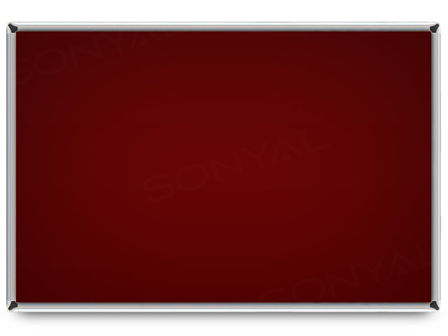 Sonyal 90x300 Bordo Kumaşlı Pano Metal Çerçeve