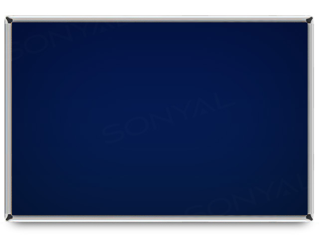 Sonyal 120x240 Mavi Kumaşlı Pano Metal Çerçeve