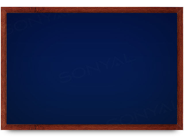 Sonyal 60x200 Ahşap Çerçeve Kumaşlı Duyuru Panosu - Mavi