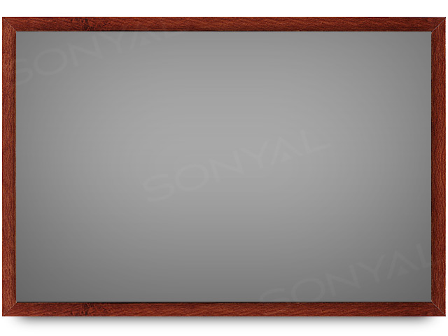 Sonyal 120x120 Ahşap Çerçeve Kumaşlı Duyuru Panosu - Gri