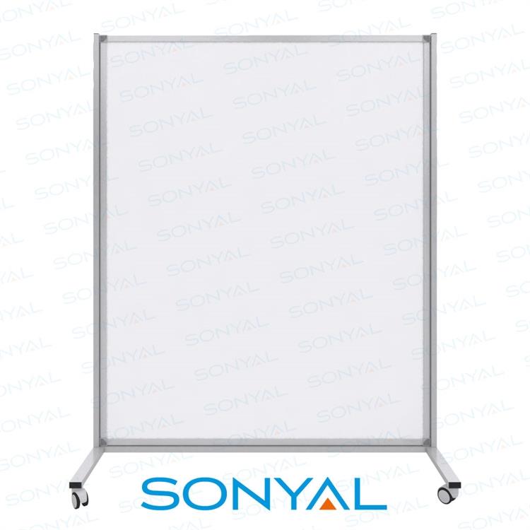 Sonyal <b>140*120</b> Tekerlekli Ayaklı Beyaz Yazı Tahtası Laminat <b> Çift Taraflı </b>