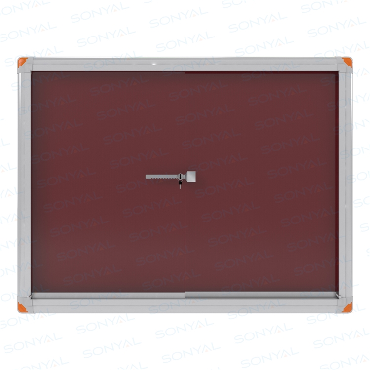 90x150 Kilitli Sürgülü Camlı Alüminyum Kasa İlan Panosu