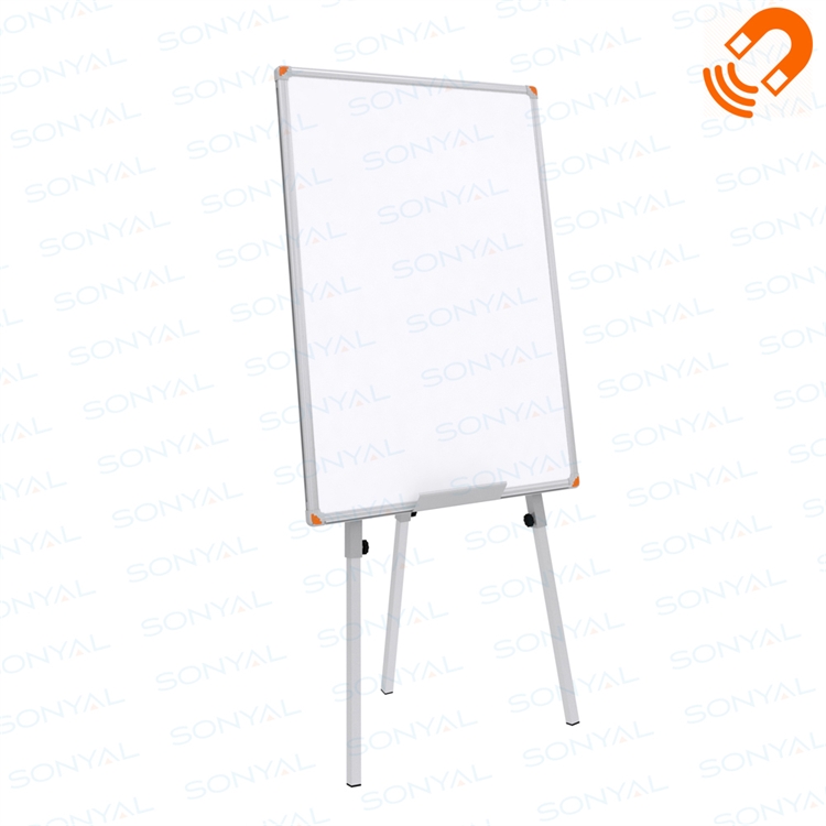 Sonyal <b>80x120 </b> Teleskopik Ayaklı Beyaz Emaye Manyetik Yazı Tahtası