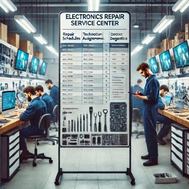 Elektronik yetkili servisinde baskılı yazı tahtası kullanımı