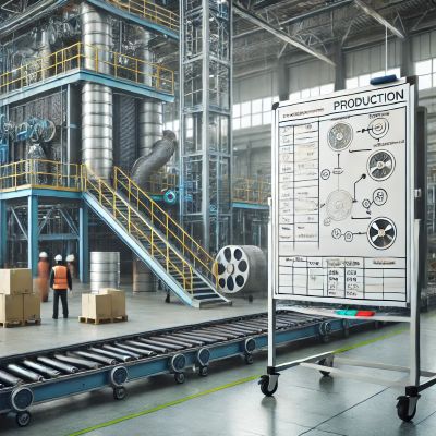 fabrika montaj hattında kullanılan tekerlekli yazı tahtası byeaz