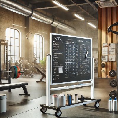 spor salonları ve fitness merkezlerinde kullanılan yazı tahtası