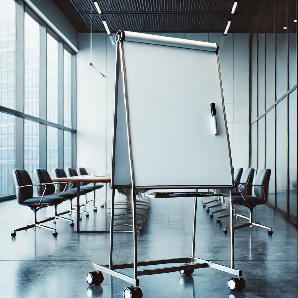 Flipchart Ayaklı Beyaz Yazı Tahtası - Yükseklik ayarlı ve tekerlekli 